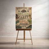 Reptiel Thema Verjaardagsfeestje Welkomstbord Poster