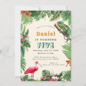 Reptiel Verjaardag uitnodiging (Voorkant)