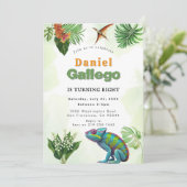 Reptiel Verjaardag uitnodiging (Staand voorkant)