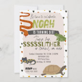 Reptiel Verjaardag uitnodiging (Voorkant)