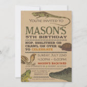 Reptiel Verjaardag uitnodiging (Voorkant)