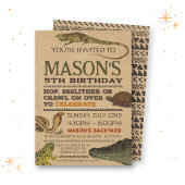 Reptiel Verjaardag uitnodiging