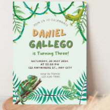 Reptiel Verjaardag uitnodiging