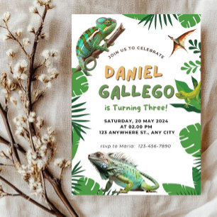 Reptiel Verjaardag uitnodiging