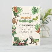 Reptiel Verjaardag uitnodiging (Staand voorkant)