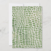 Reptiel verjaardagsuitnodiging | Reptiel feestje Kaart (Achterkant)