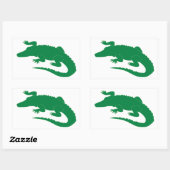 Reptiel voor krokodillengalligator rechthoekige sticker (Vel)