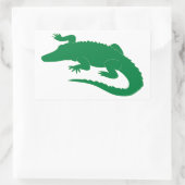 Reptiel voor krokodillengalligator rechthoekige sticker (Tas)