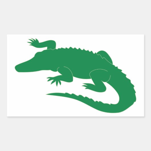 Reptiel voor krokodillengalligator rechthoekige sticker (Voorkant)