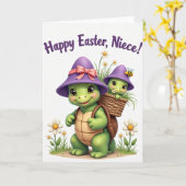 Reptiel Vriend Feest Kaart (Gele Bloem)