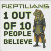 Reptielachtige Yikes feit Sticker (Voorkant)