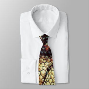 Reptiele huid met geelachtige en donkere vlekken?  stropdas