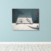 Reptielen Basking Canvas Afdruk (Insitu (Houten vloer))