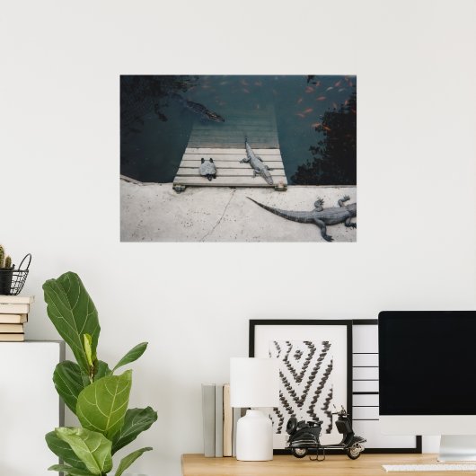 Reptielen Basking Poster (Thuiskantoor)