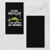 Reptielen en amfibieën geven hagedis visitekaartje (Voorkant / Achterkant)