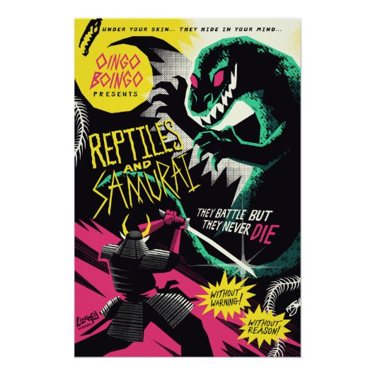 Reptielen en Samurai poster (Voorkant)