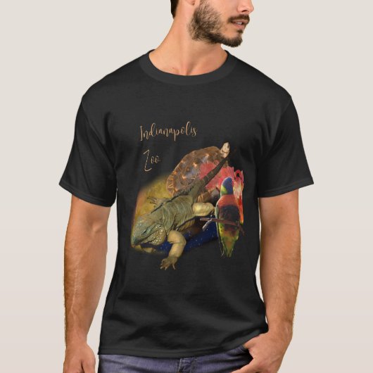 Reptielen en vogels uit de dierentuin van Indianap T-shirt (Voorkant)