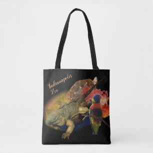 Reptielen en vogels uit de dierentuin van Indianap Tote Bag