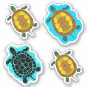 Reptielen Gele Schildpad Vorm Sticker (Voorkant)