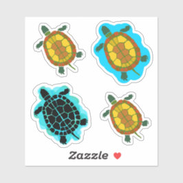 Reptielen Gele Schildpad Vorm Sticker