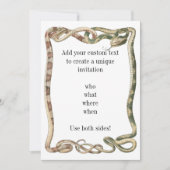  reptielen, getwijnde slangen of vloerbedekking kaart (Voorkant)