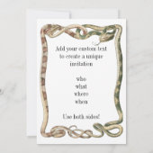  reptielen, getwijnde slangen of vloerbedekking kaart (Achterkant)