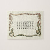  reptielen, getwijnde slangen of vloerbedekking legpuzzel (Horizontaal)