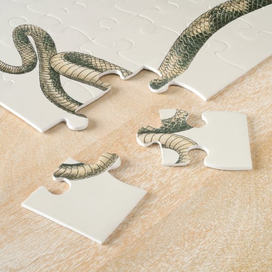  reptielen, getwijnde slangen of vloerbedekking legpuzzel (Zijkant)