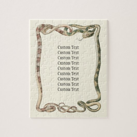  reptielen, getwijnde slangen of vloerbedekking legpuzzel (Verticaal)