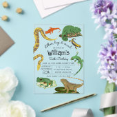 Reptielen, hagedissen & amfibieën Kids Verjaardag Acryl Uitnodigingen (Insitu (Huwelijk))