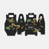 Reptielen, hagedissen & amfibieën Kids Verjaardag Bedankdoosjes (Uitgevouwen)