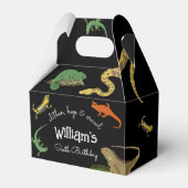 Reptielen, hagedissen & amfibieën Kids Verjaardag Bedankdoosjes (Voorkant Zijde)