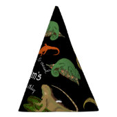 Reptielen, hagedissen & amfibieën Kids Verjaardag Feesthoedjes (Rechts)