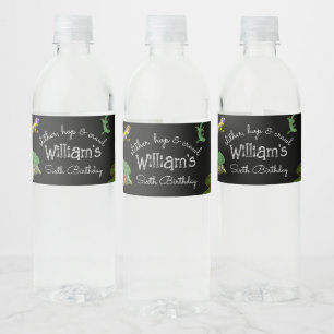Reptielen, hagedissen & amfibieën Kids Verjaardag Waterfles Etiket