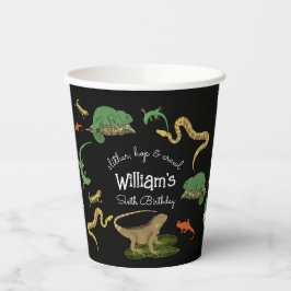Reptielen, Hagedissen, Amfibieën Kinderen Verjaard Papieren Bekers