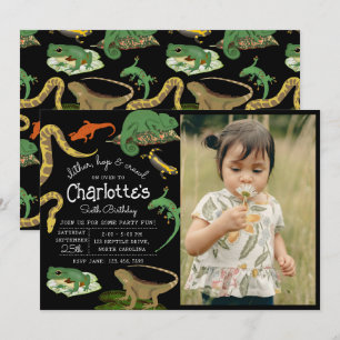 Reptielen, hagedissen en amfibieën Kinder foto ver Kaart