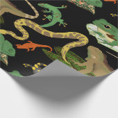 Reptielen, hagedissen en amfibieën patroon cadeaupapier (Hoek)