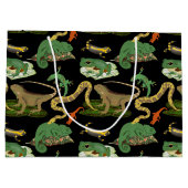Reptielen, hagedissen en amfibieën patroon groot cadeauzakje (Achterkant)