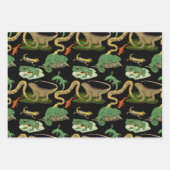 Reptielen, hagedissen en amfibieën patroon inpakpapier vel (Voorkant 3)