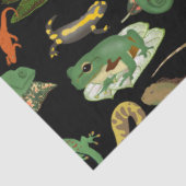 Reptielen, hagedissen en amfibieën patroon tissuepapier (Detail)