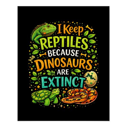 Reptielen regeren perfect poster (Voorkant)