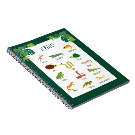 Reptielen School Onderwijs Leren Notitieboek (Rechterzijde)