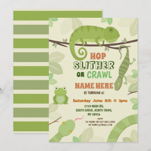 Reptielen Slang Verjaardagsfeest Hagedis Slangen I Kaart