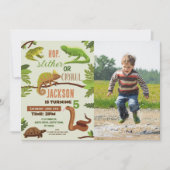 Reptielen Snake Verjaardagsfeest Foto Kikkers Igua Kaart (Voorkant)