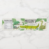 Reptielen Verjaardagspartij Fles Labels Waterfles Etiket (Enkel label)