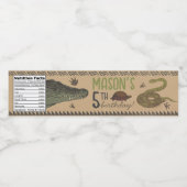 Reptielen Verjaardagspartij Fles Labels Waterfles Etiket (Enkel label)