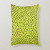 Reptielenpatroon Modern Home Decor NAAM Groen Roze Accent Kussen (Voorkant(Verticaal))