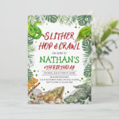 Reptielenverjaardag Kaart (Staand voorkant)