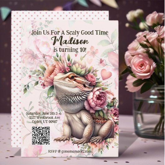 Reptielhagedis verjaardag kaart