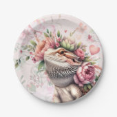 Reptielhagedis verjaardag papieren bordje (Voorkant)